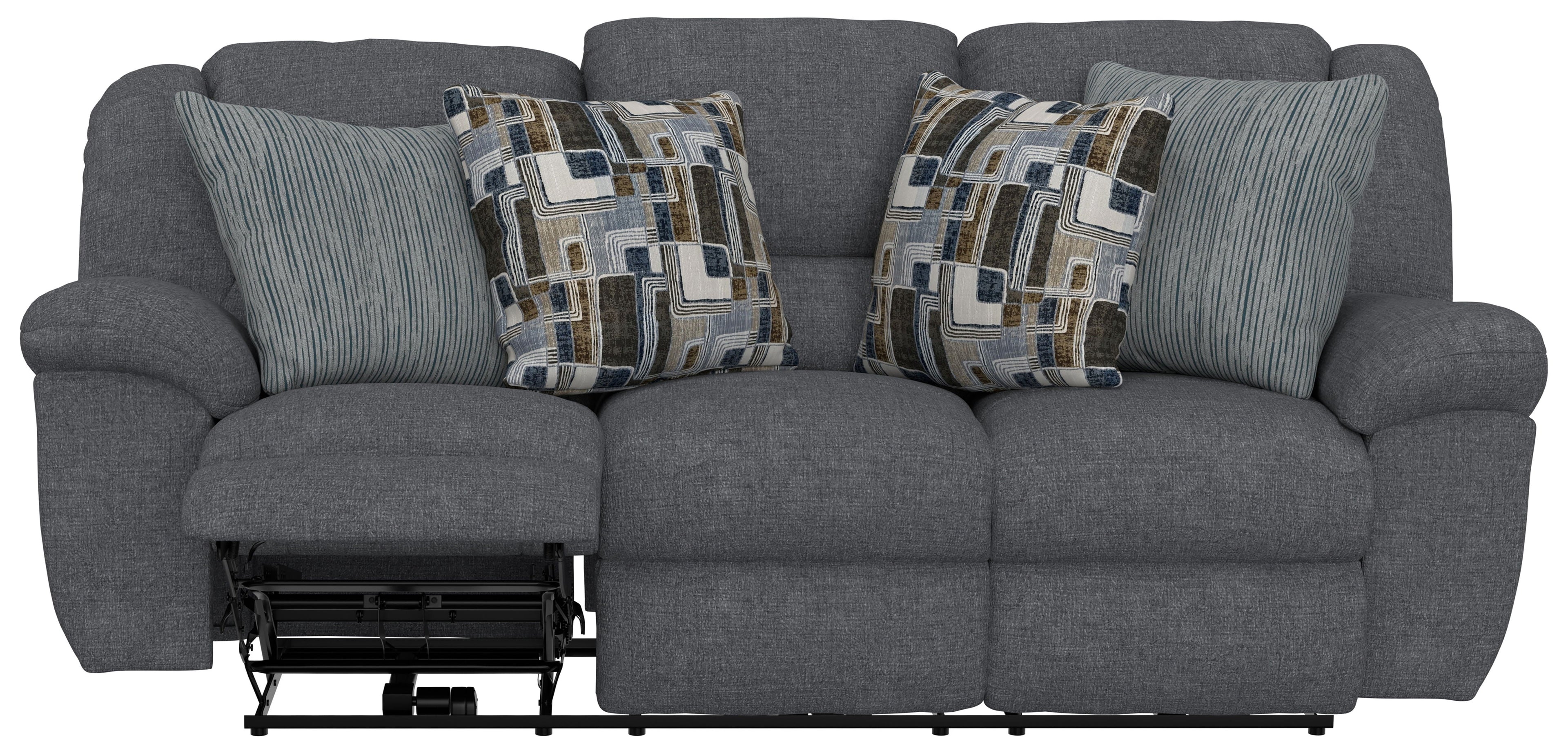 Trifecta - Sofa With 3 Recliners and Drop Down Table