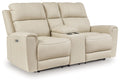 Dahlmoore - Dbl Power Reclining Loveseat With Console - Almond - Stylish Home Furniture