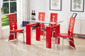 D309 - Glass Dinette Table - Red - Stylish Home Furniture