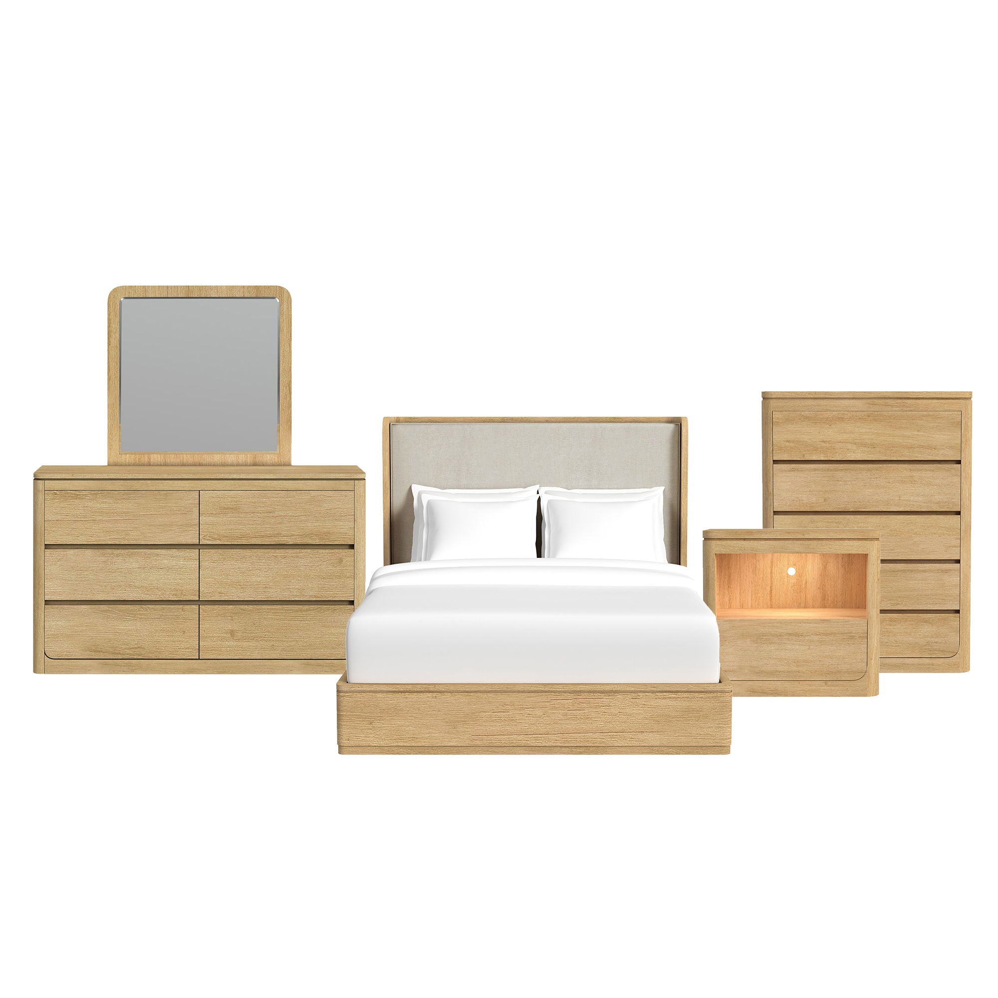 Rosalie - Upholstered Bedroom Set - Stylish Home Furniture