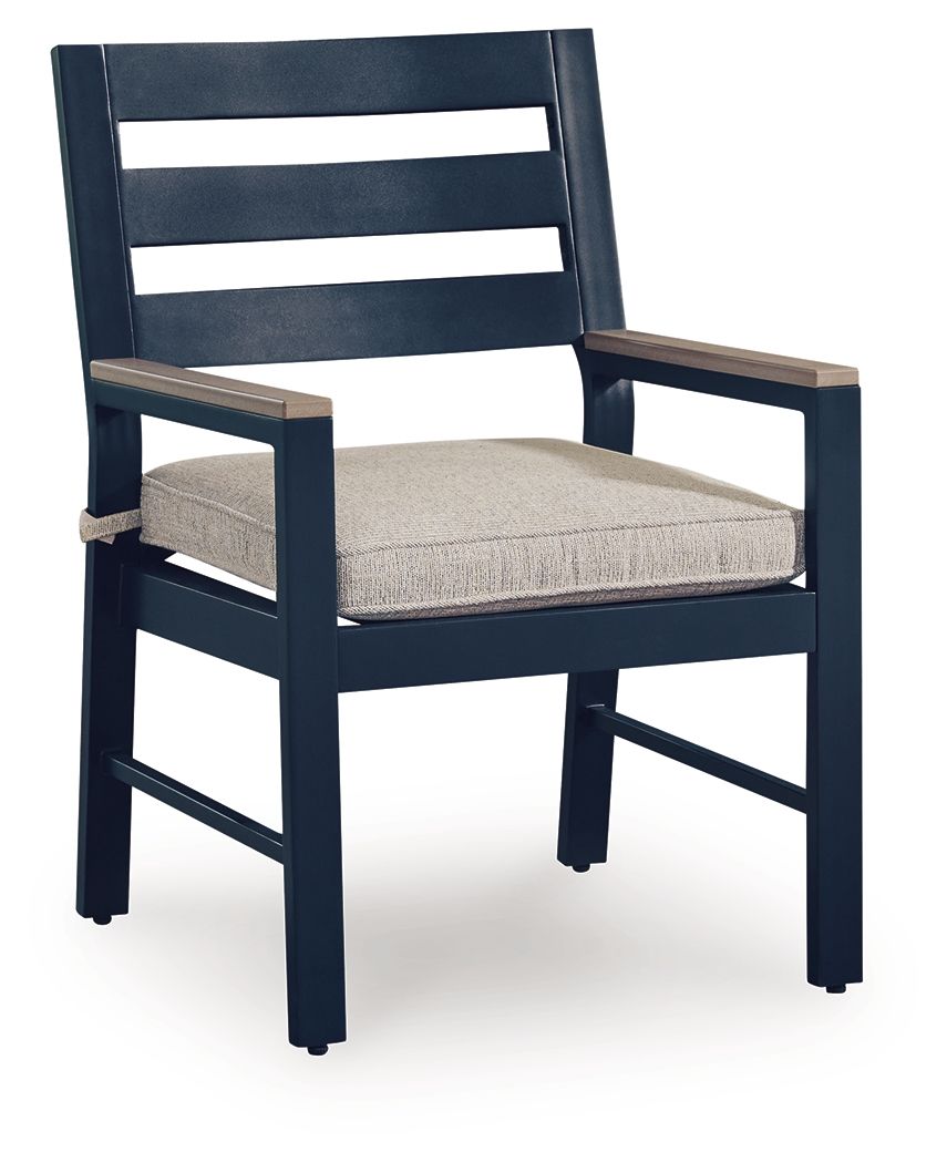 East Beach - Arm Chair With Cushion (Set of 2) - Blue - Stylish Home Furniture
