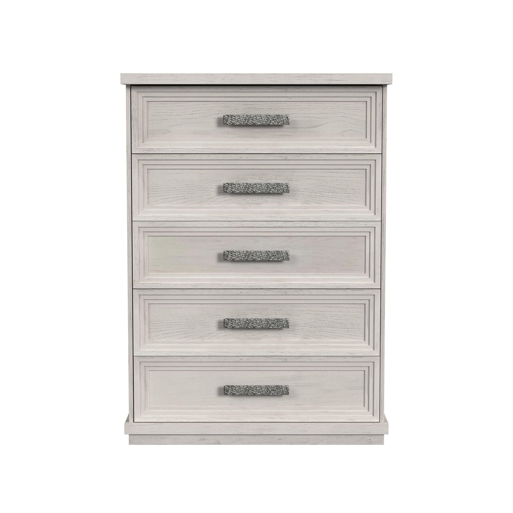 Avalanche - 5-Drawer Chest - Antique White - Stylish Home Furniture