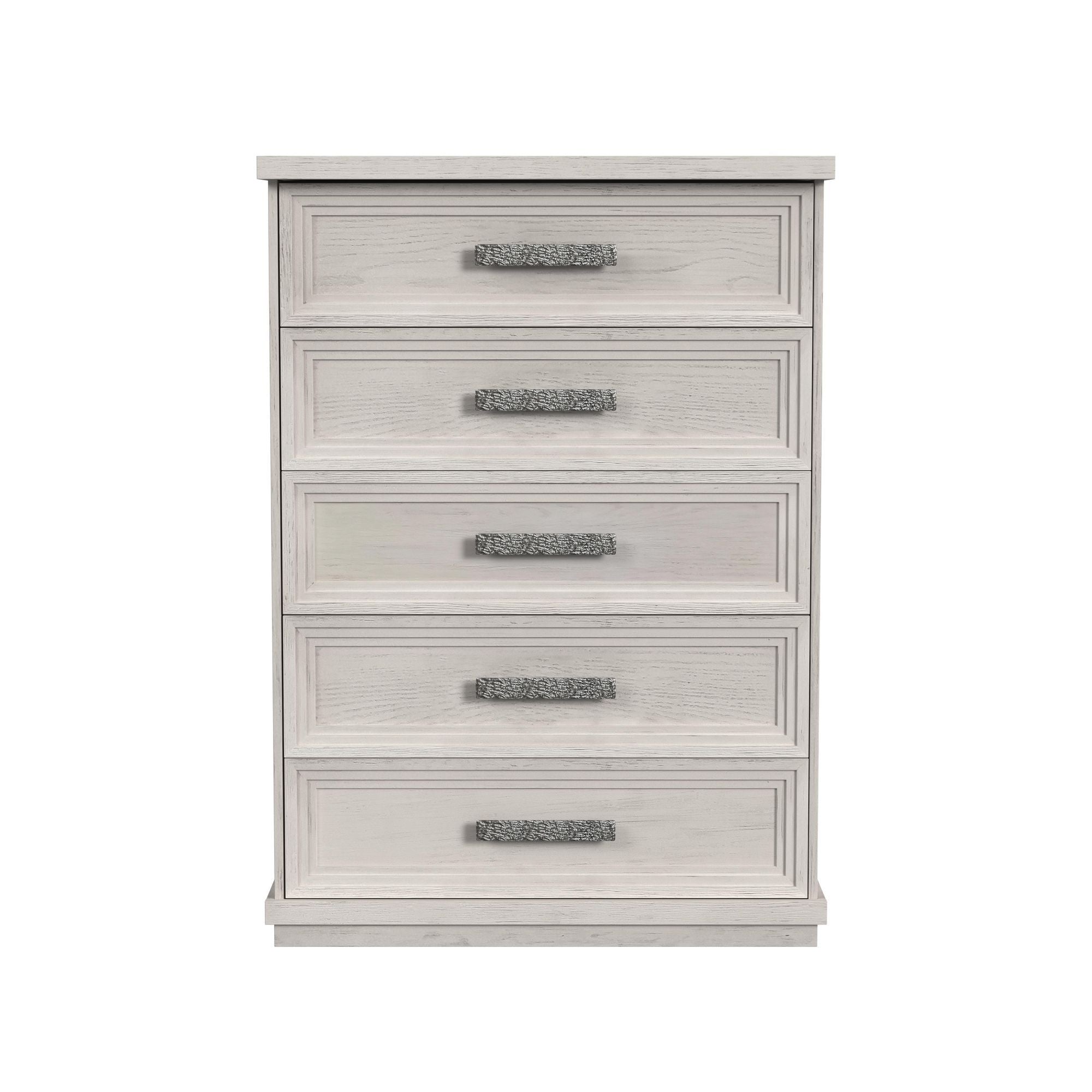 Avalanche - 5-Drawer Chest - Antique White - Stylish Home Furniture
