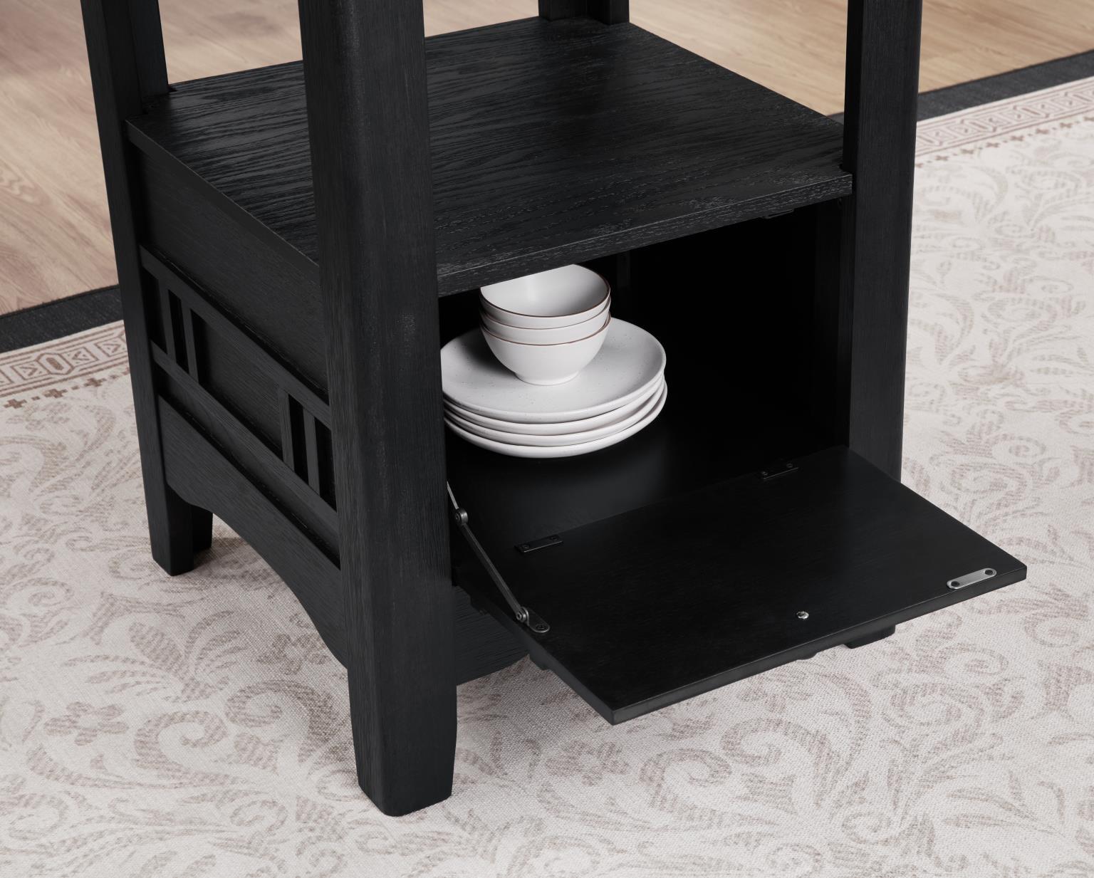 D151 - 5 Piece Dining Room Set (Table, 4 Side Chairs) - Black - Stylish Home Furniture