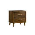 Malibu - 2-Drawer Nightstand - Walnut - Stylish Home Furniture