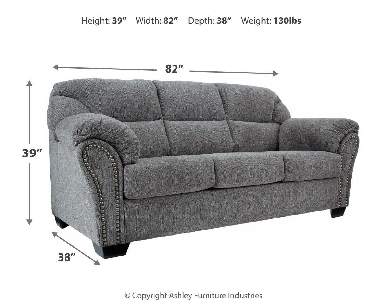 Allmaxx - Sofa - Pewter - Stylish Home Furniture