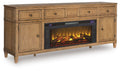 Sharlance - 81" TV Stand With Electric Fireplace - Stylish Home Furniture