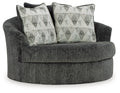 Biddeford - Oversized Swivel Accent Chair - Shadow - Stylish Home Furniture