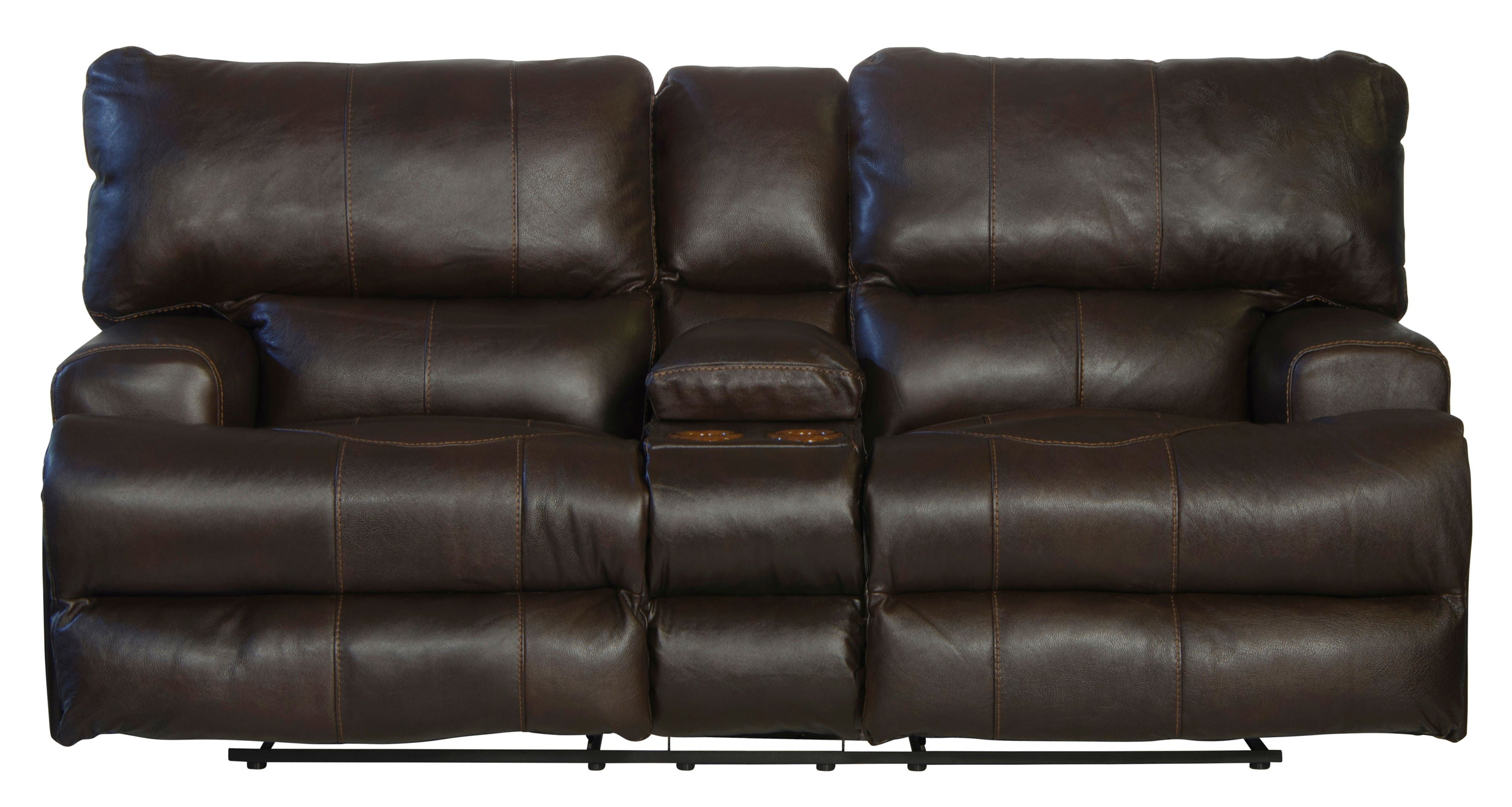 Wembley - Power Headrest With Lumbar Lay Flat Reclining Console Loveseat - Stylish Home Furniture
