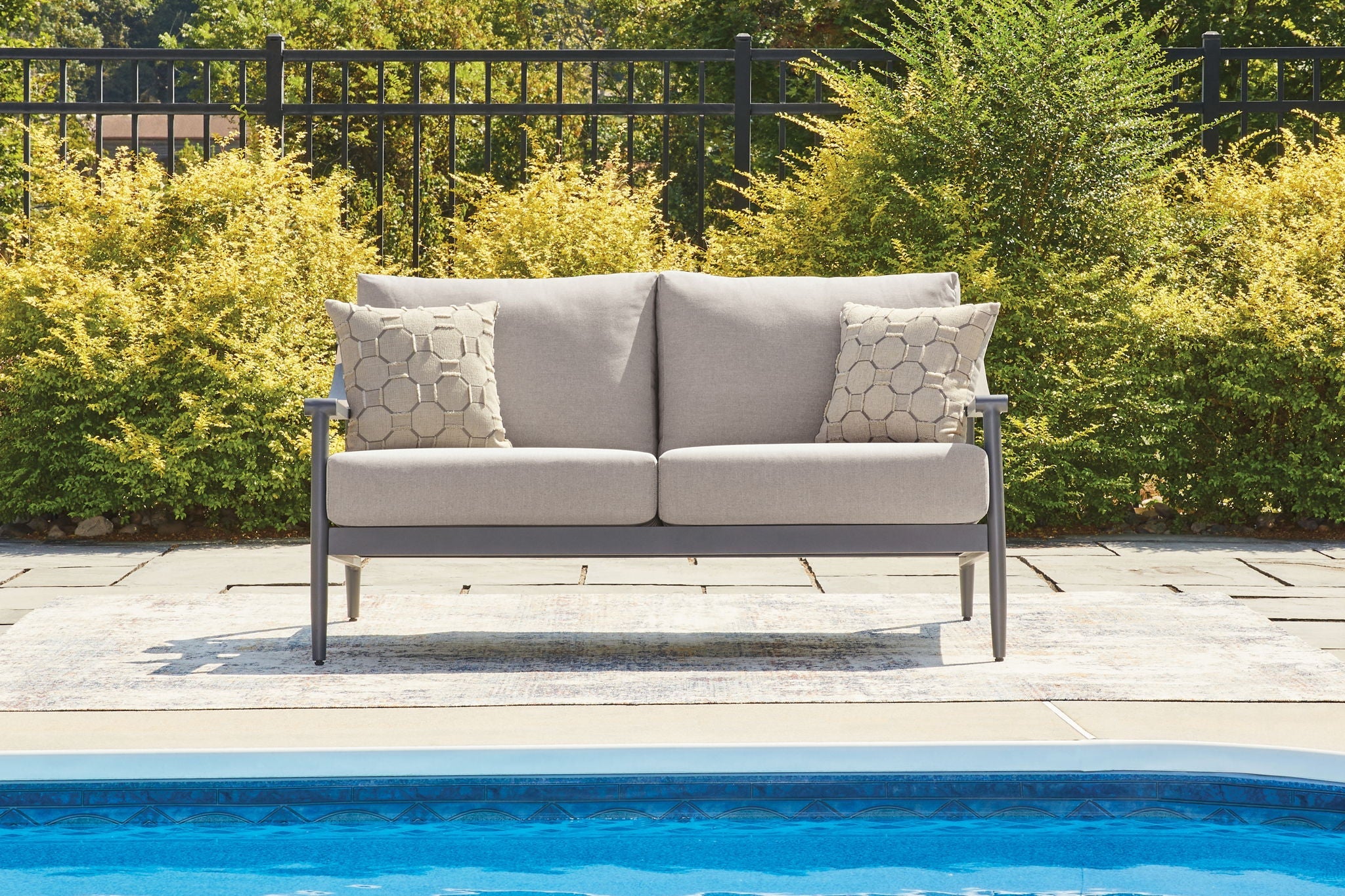 Ocean Beach - Loveseat With Cushion - Gray - Stylish Home Furniture