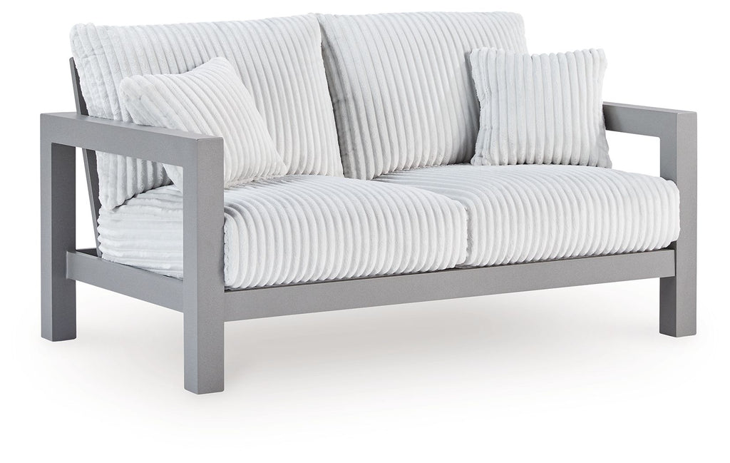 Hurley Park - Loveseat With Cushion - Gray - Stylish Home Furniture