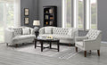 U221 - Loveseat With Two Pillows & Wooden Legs - Gray