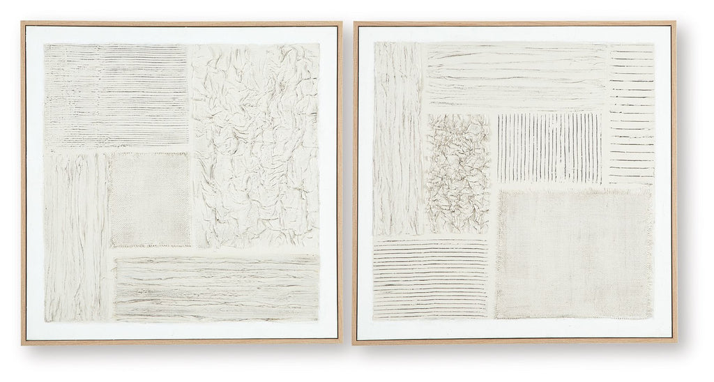 Andorfield - Wall Art Set (Set of 2) - Beige / Black / White - Stylish Home Furniture