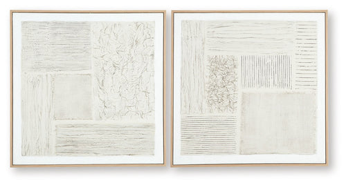 Andorfield - Wall Art Set (Set of 2) - Beige / Black / White - Stylish Home Furniture