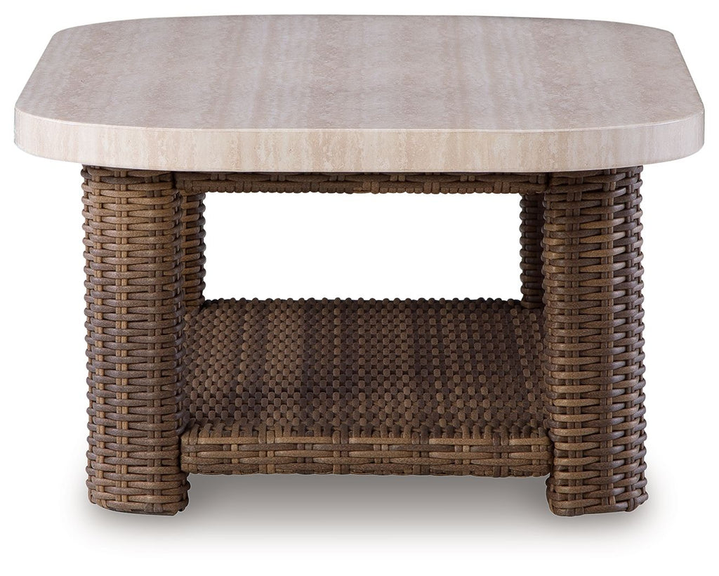 Dolan Creek - Rectangular Cocktail Table - Beige / Brown - Stylish Home Furniture
