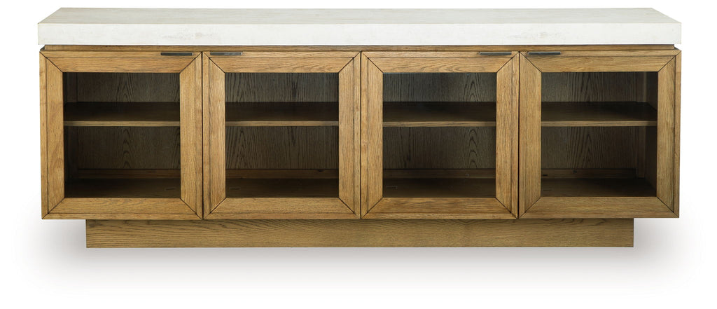 Adanworth - Accent Cabinet - Light Brown / Gray - Stylish Home Furniture