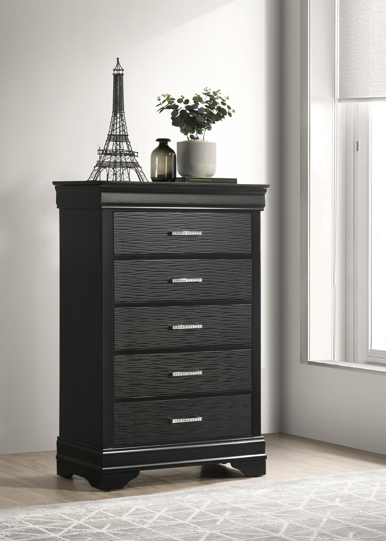 B395 - Chest - Black - Stylish Home Furniture