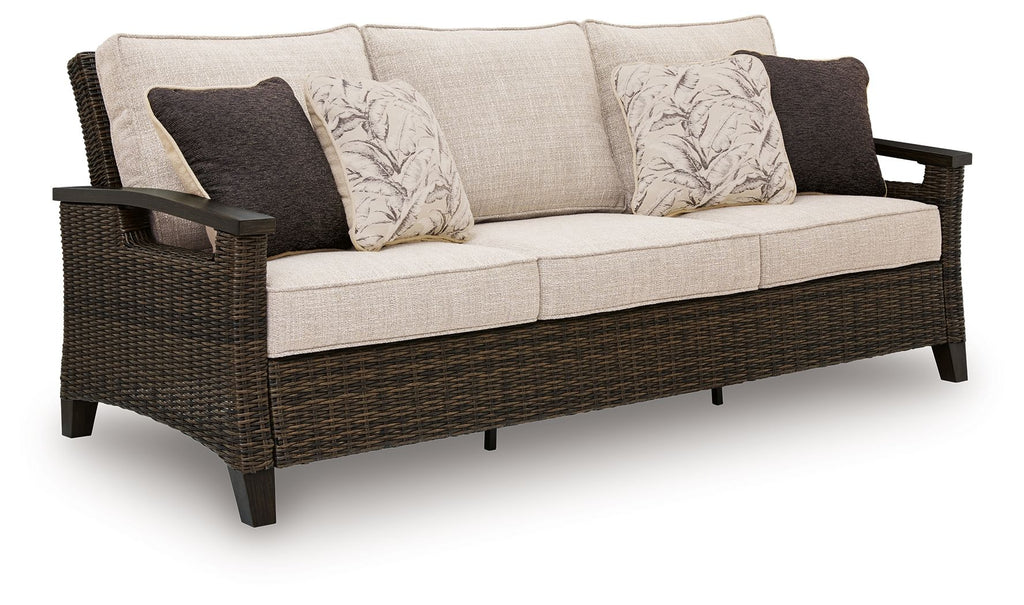 Monterey Point - Sofa With Cushion - Dark Brown - Stylish Home Furniture