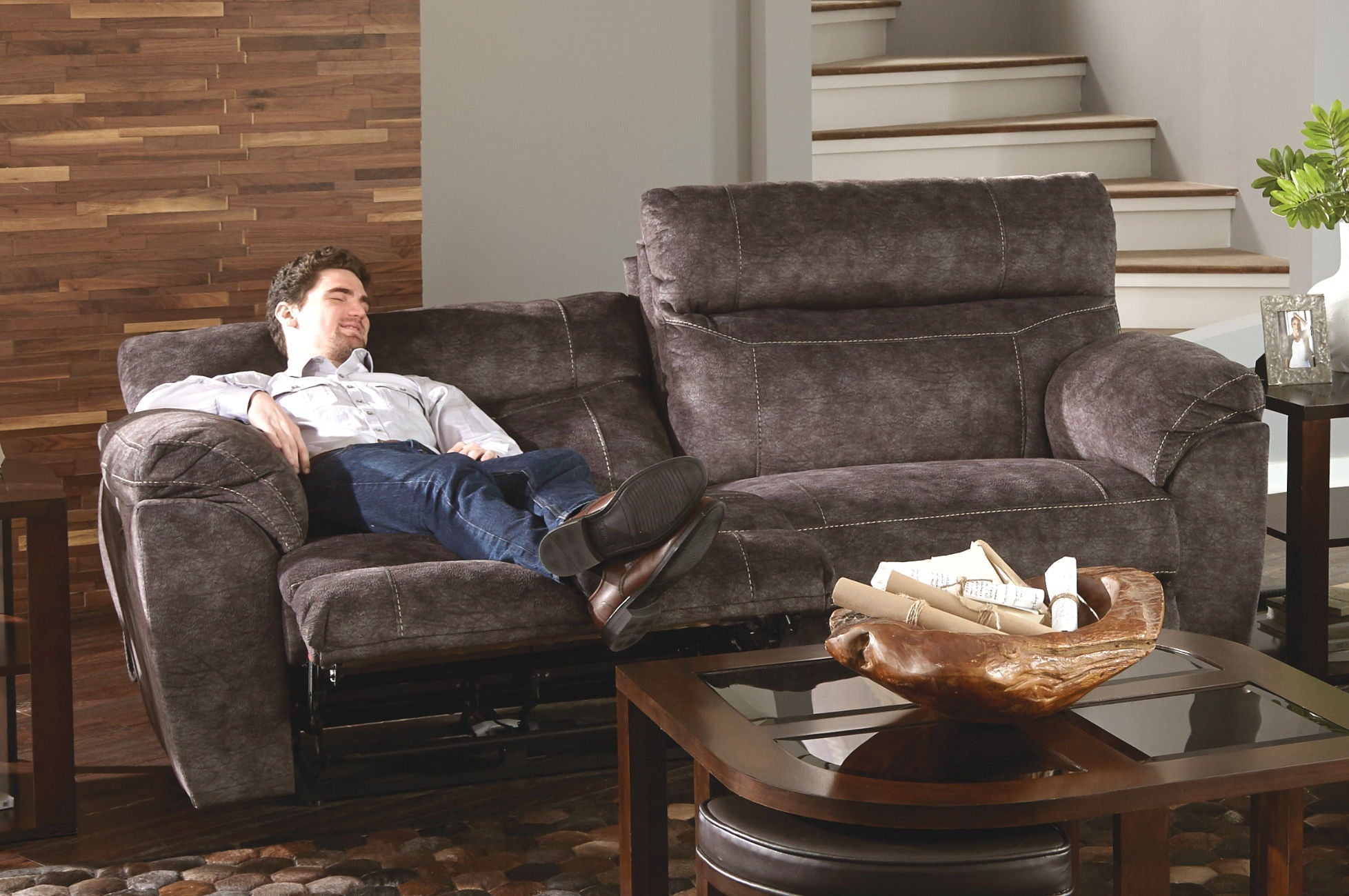 Sedona - Power Headrest With Lumbar Lay Flat Reclining Sofa - Stylish Home Furniture