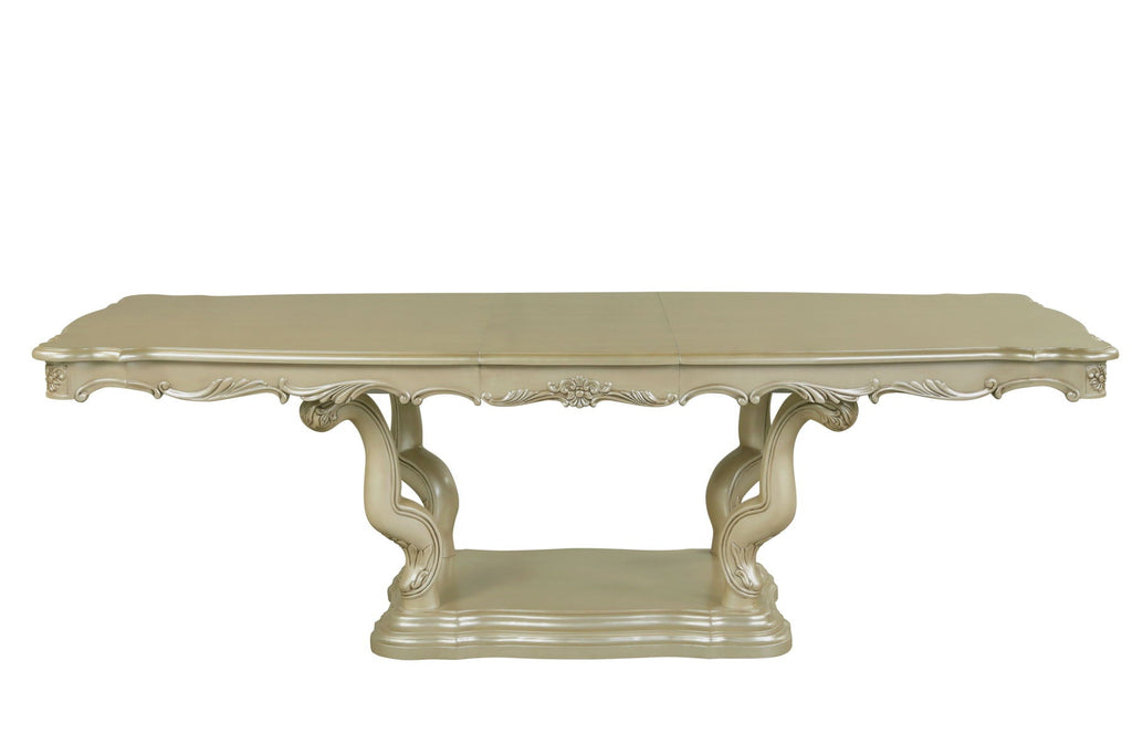 Monique - Dining Table Top & Base - Pearl Silver - Stylish Home Furniture