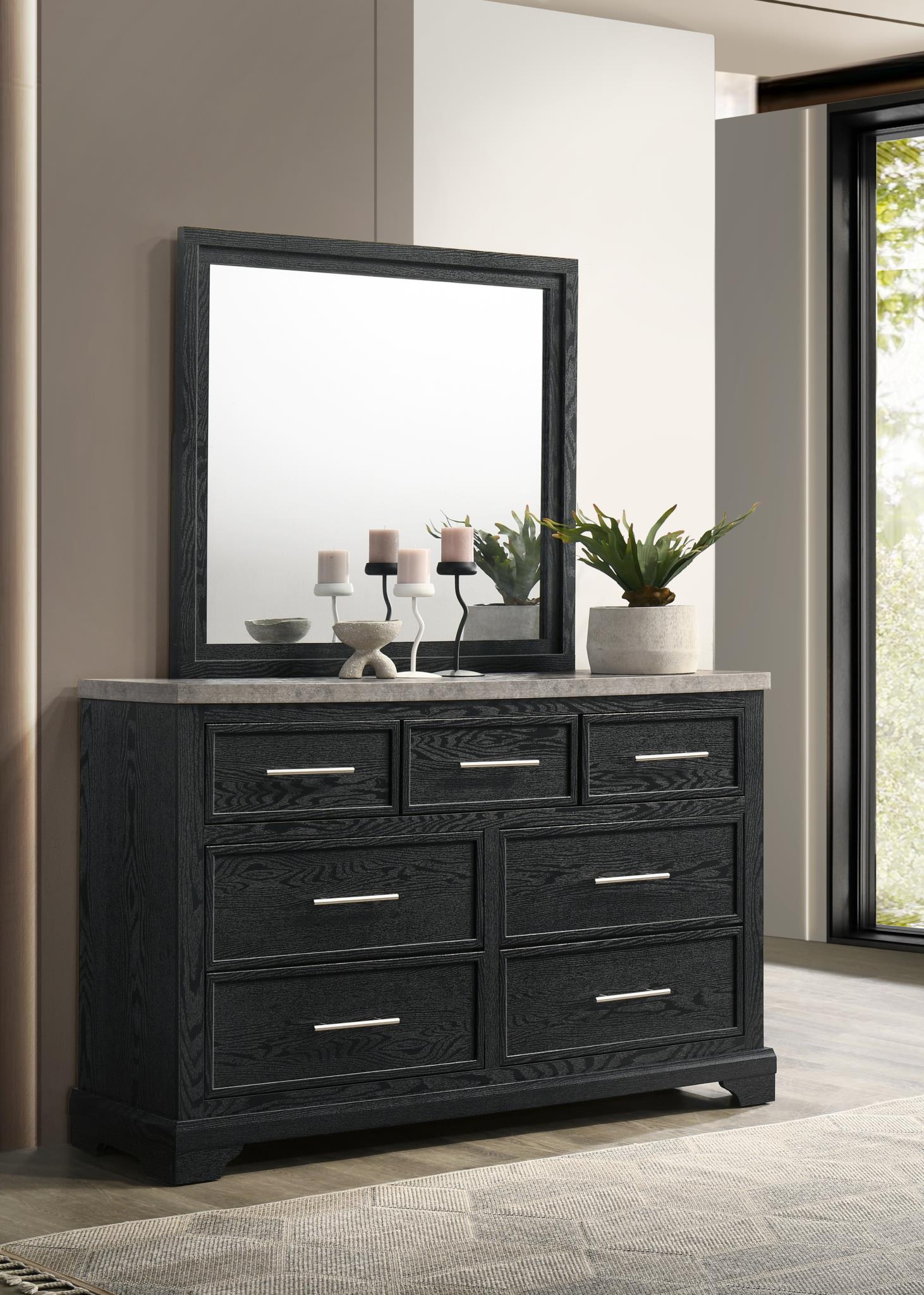 B324 - Mirror - Antique Gray - Stylish Home Furniture
