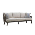 Genova - Patio Sofa With Two Accent Pillows - Gray - Stylish Home Furniture