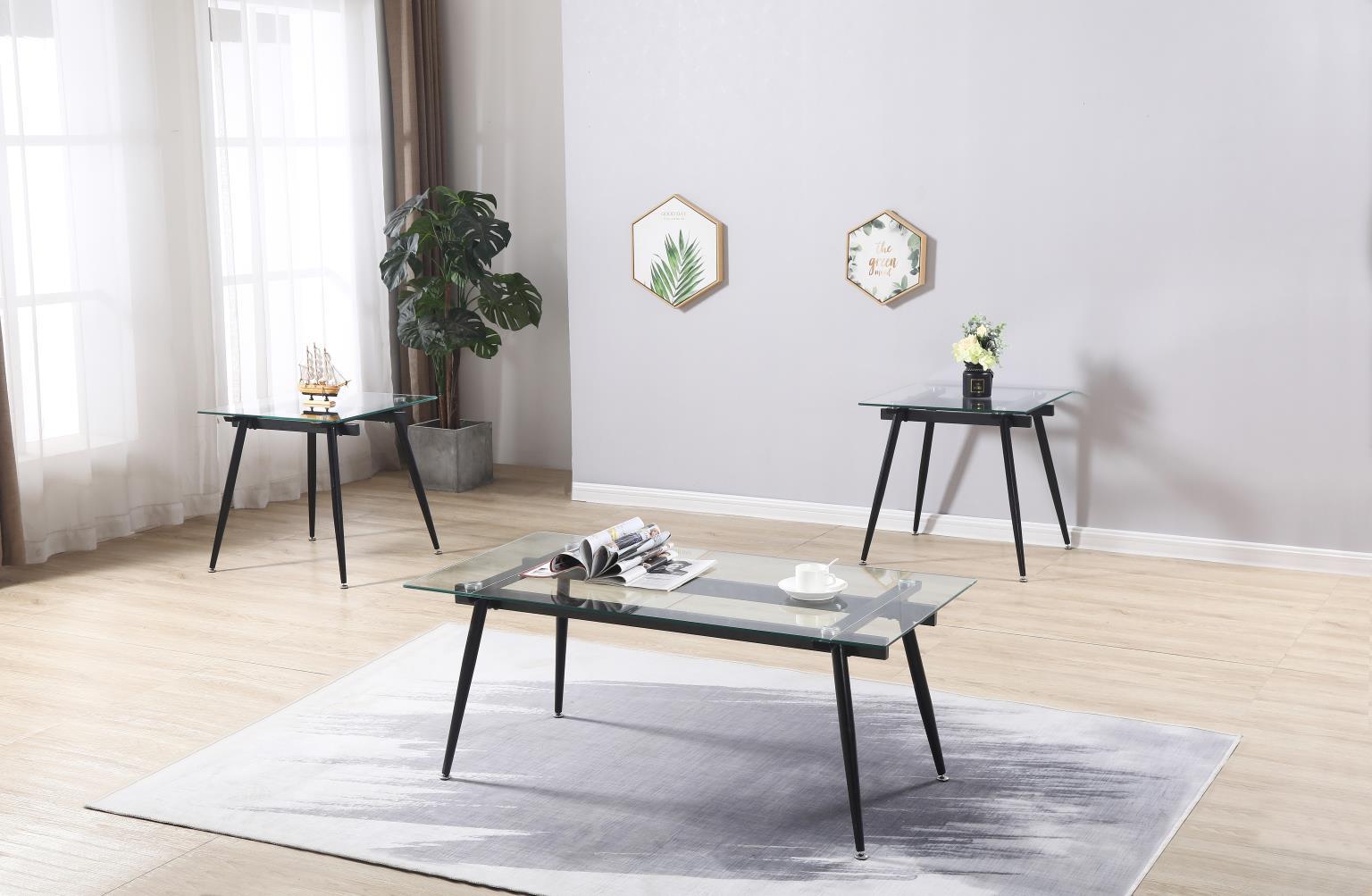 T340 - Table Set (Set of 3) - Black - Stylish Home Furniture