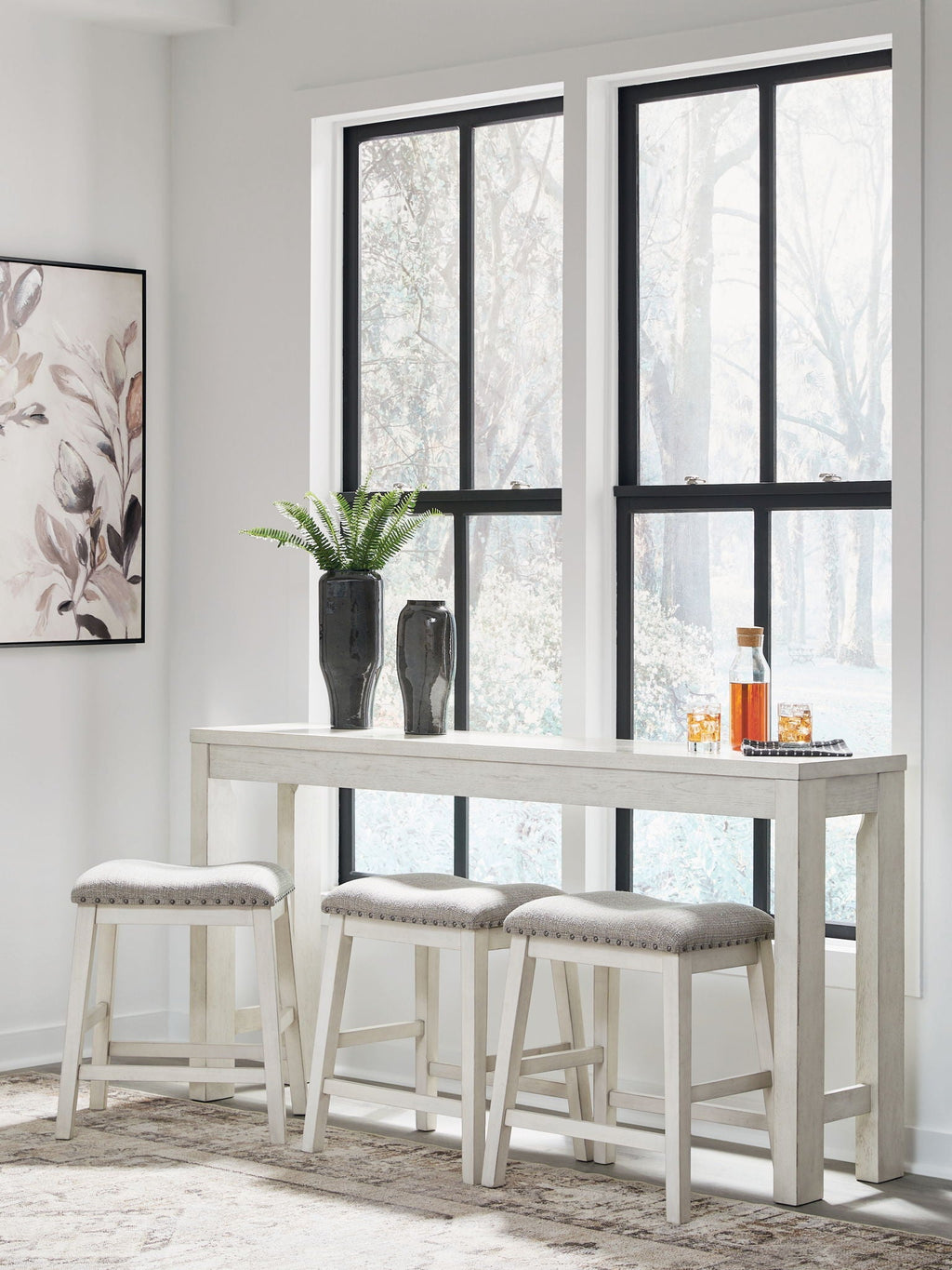 Robbinsdale - Rectangular Dining Room Counter Table Set (Set of 4) - Antique White - Stylish Home Furniture
