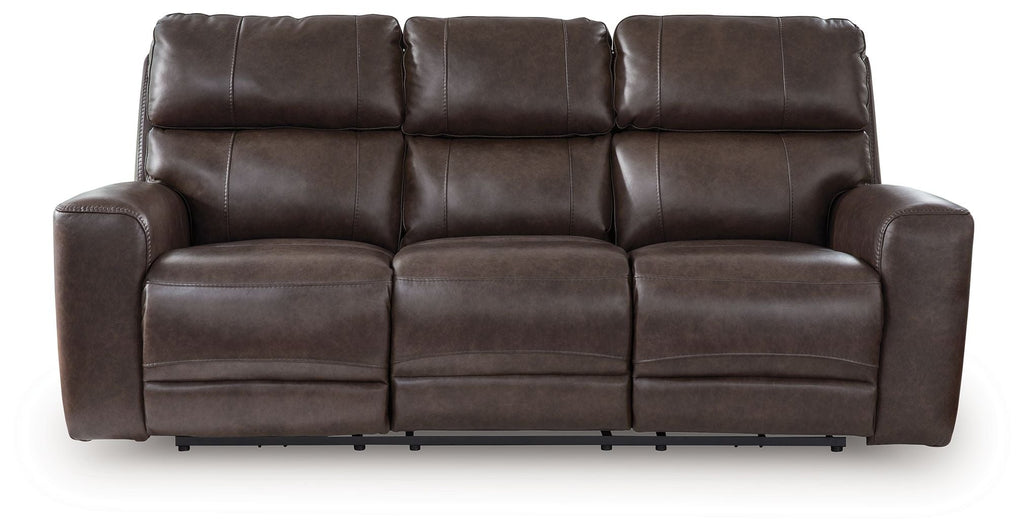 Crossplex - Power Reclining Sofa With Adjustable Headrest - Smoke - Stylish Home Furniture