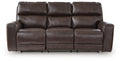 Crossplex - Power Reclining Sofa With Adjustable Headrest - Smoke - Stylish Home Furniture