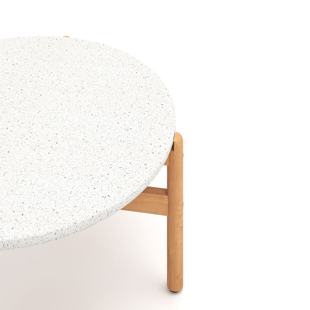 Solstice - Coffee Table With Terrazo Top - White - Stylish Home Furniture