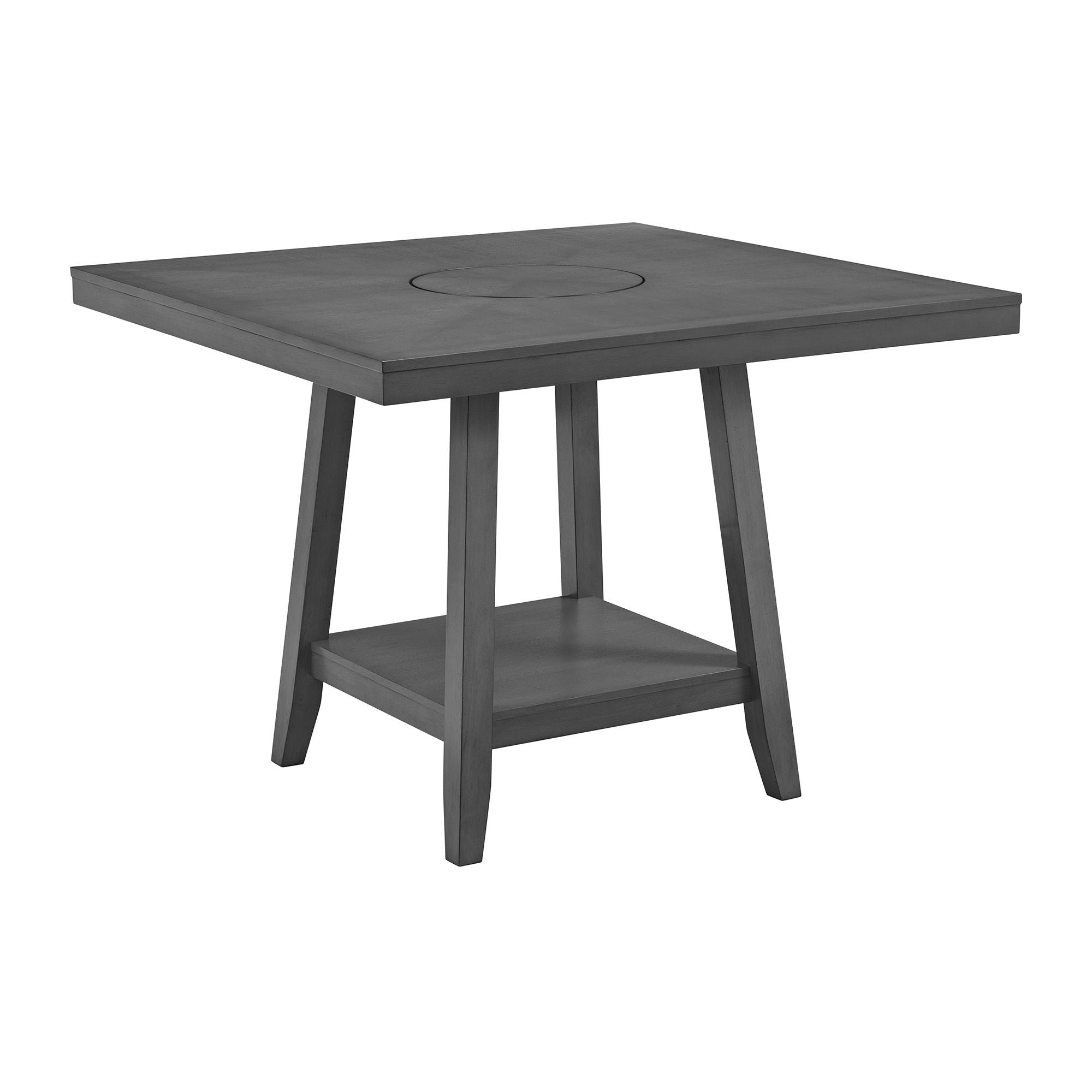 Seneca - Square Counter Table With Lazy Susan - Stylish Home Furniture