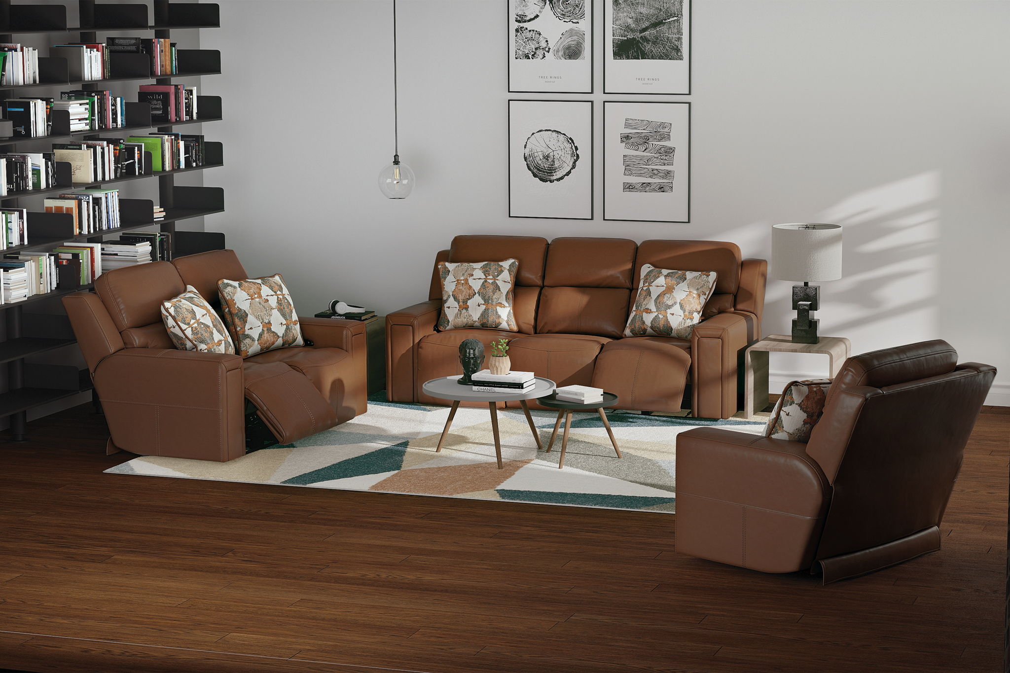 Arezzo - Power Headrest Power Lay Flat Recliner With Zero Gravity/Extended Ottoman - Stylish Home Furniture