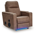 Lorrenton - Glider Power Recliner With Audio System - Caramel - Stylish Home Furniture