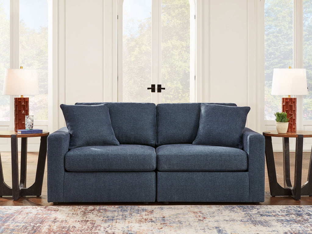 Modmax - 2-Piece Sectional Loveseat - Fabric - Ink - Stylish Home Furniture