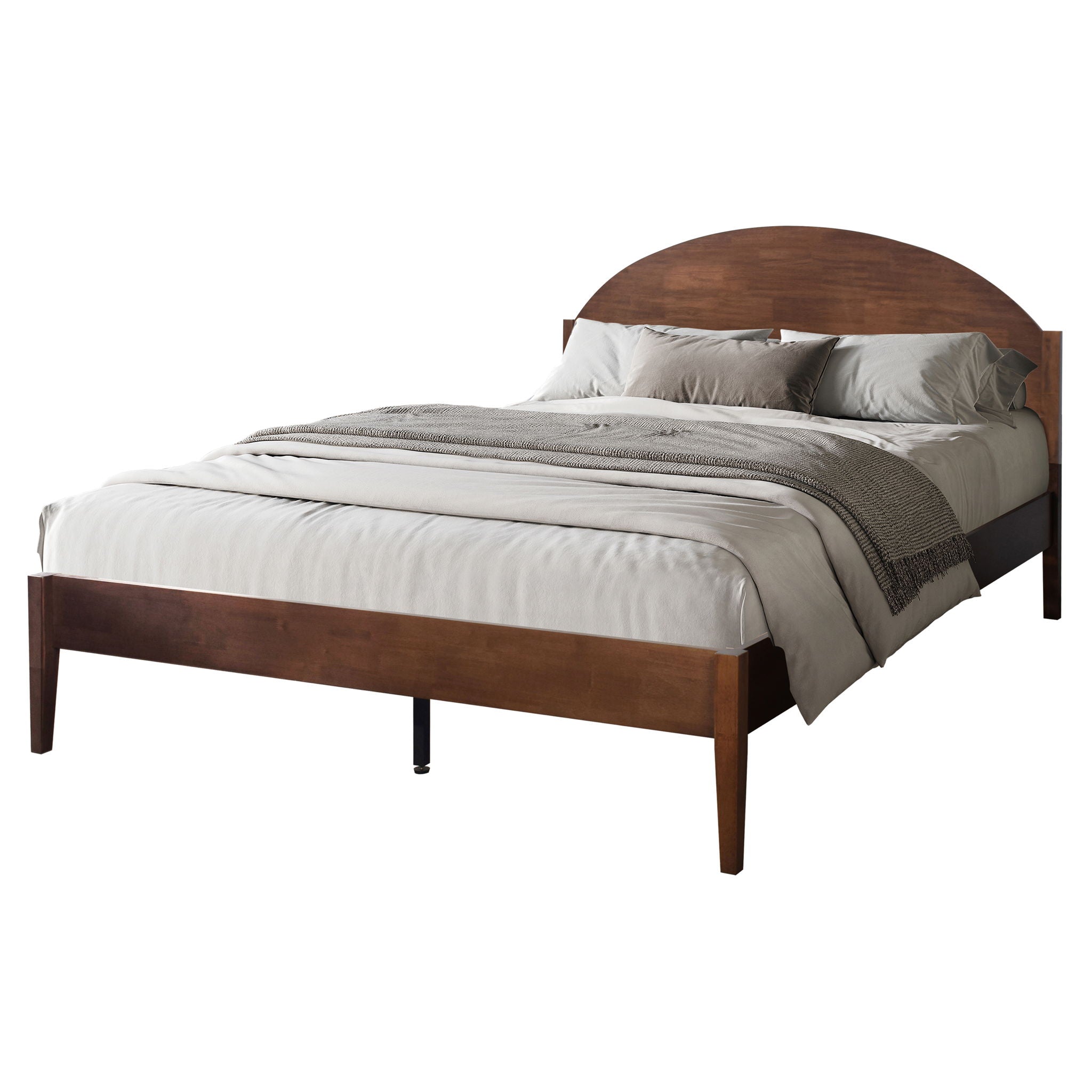 Rowland - 5/0 Queen Platform Bed Only - Walnut - Stylish Home Furniture