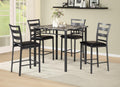 D759 - 5 Piece Dining Room Set - Black - Stylish Home Furniture