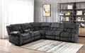 U65 - 7 Piece Motion Sectional (2 Console) - Dark Gray