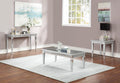 T035 - Coffee Table & 2 End Tables - Pearl Silver