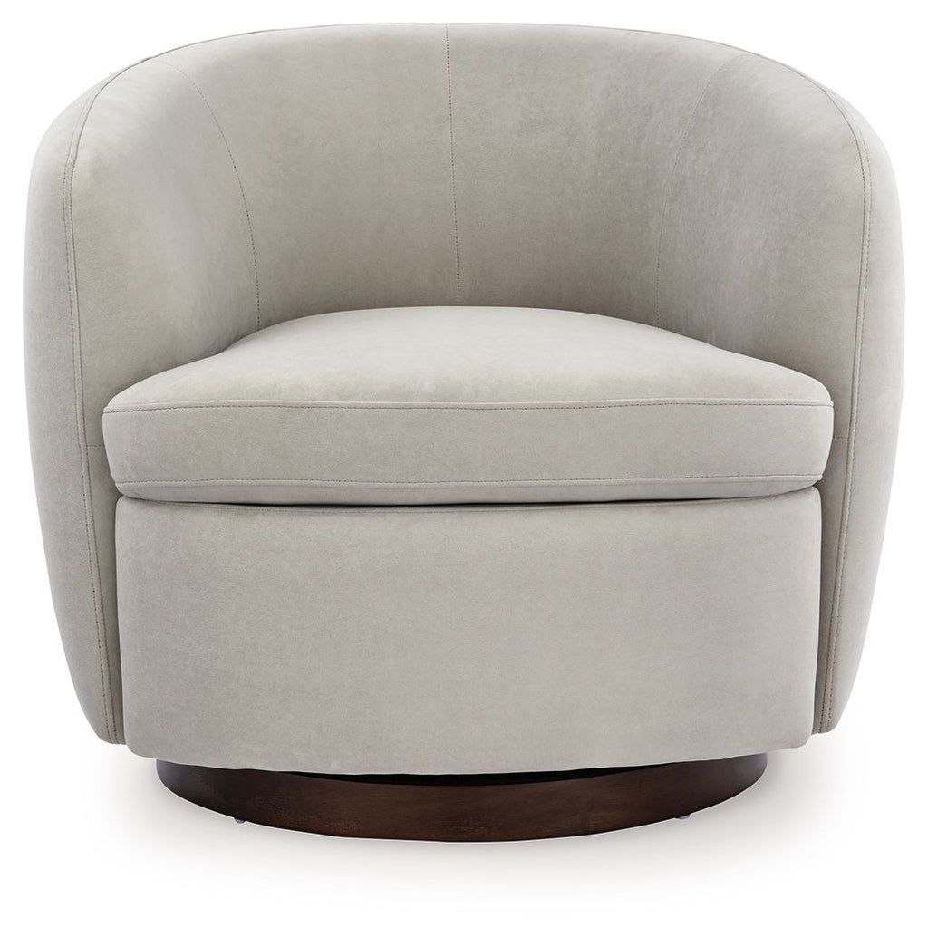 Annbury - Swivel Accent Chair - Light Beige - Stylish Home Furniture