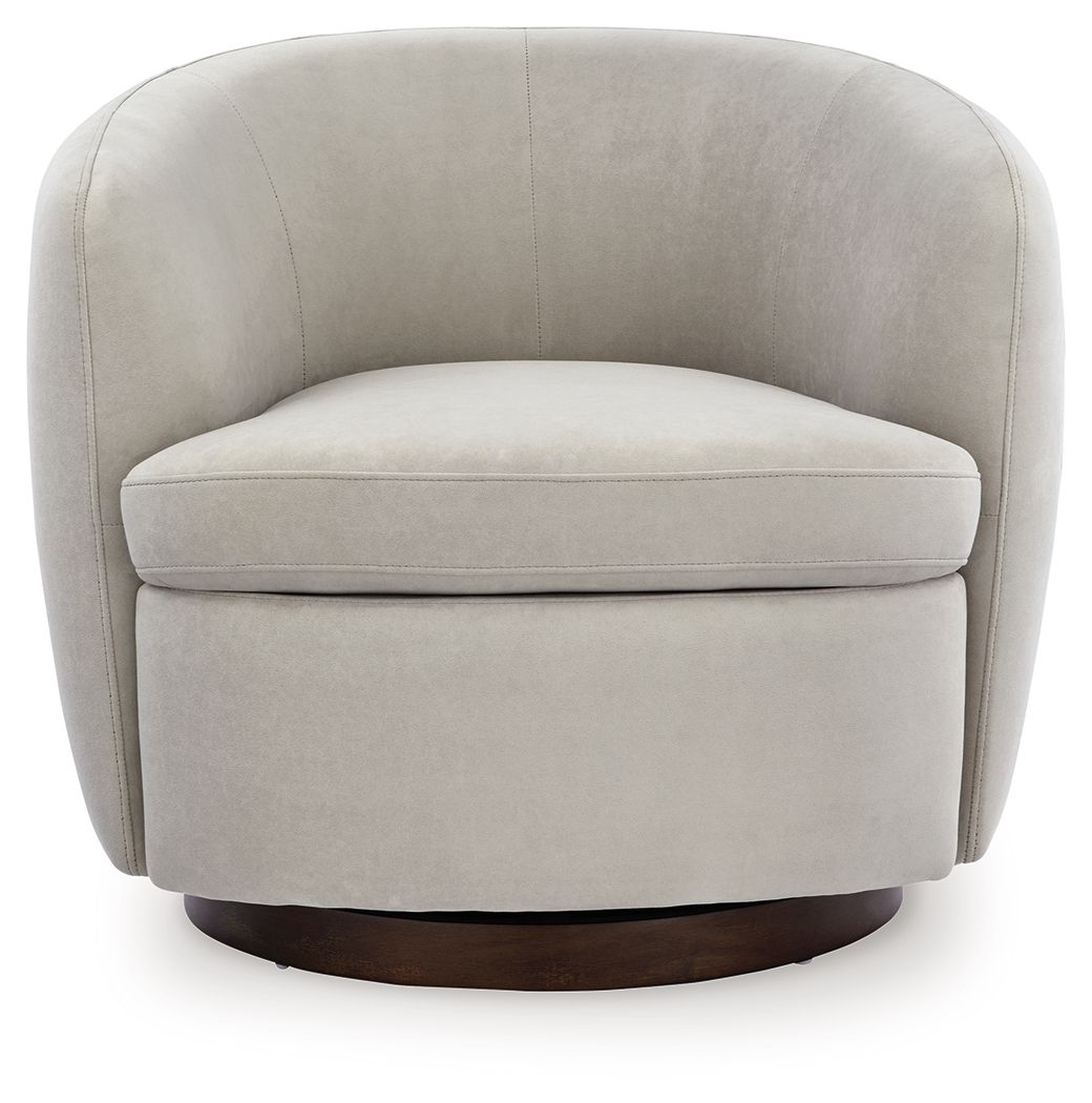 Annbury - Swivel Accent Chair - Light Beige - Stylish Home Furniture