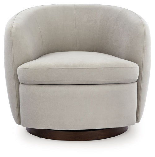 Annbury - Swivel Accent Chair - Light Beige - Stylish Home Furniture