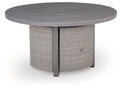 Half Moon Beach - Round Fire Pit Table - Gray - Stylish Home Furniture