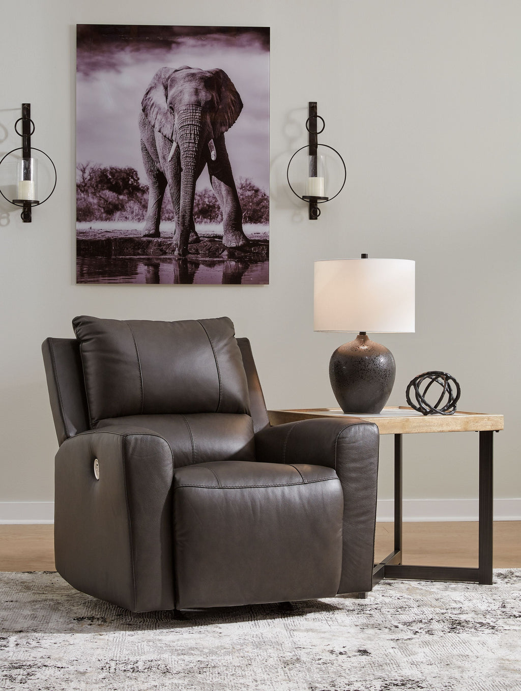 Boxmere - Power Rocker Recliner - Storm - Stylish Home Furniture