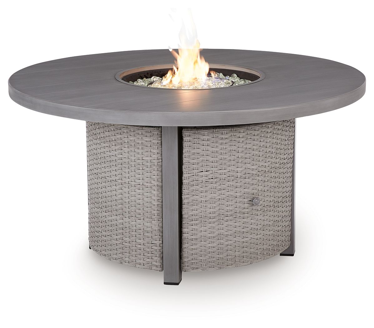 Half Moon Beach - Round Fire Pit Table - Gray - Stylish Home Furniture