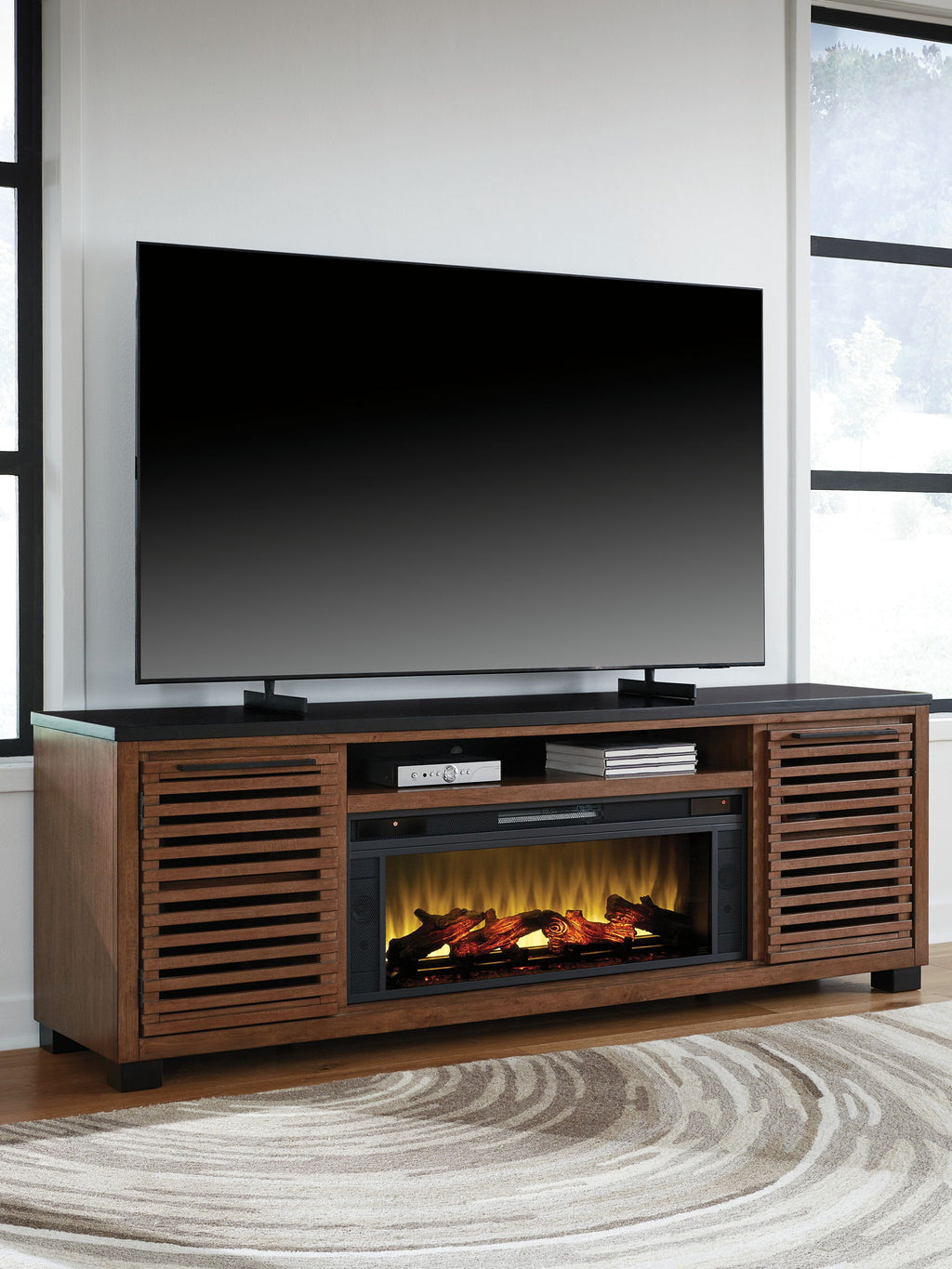 Kallari - TV Stand With Fireplace Option - Stylish Home Furniture