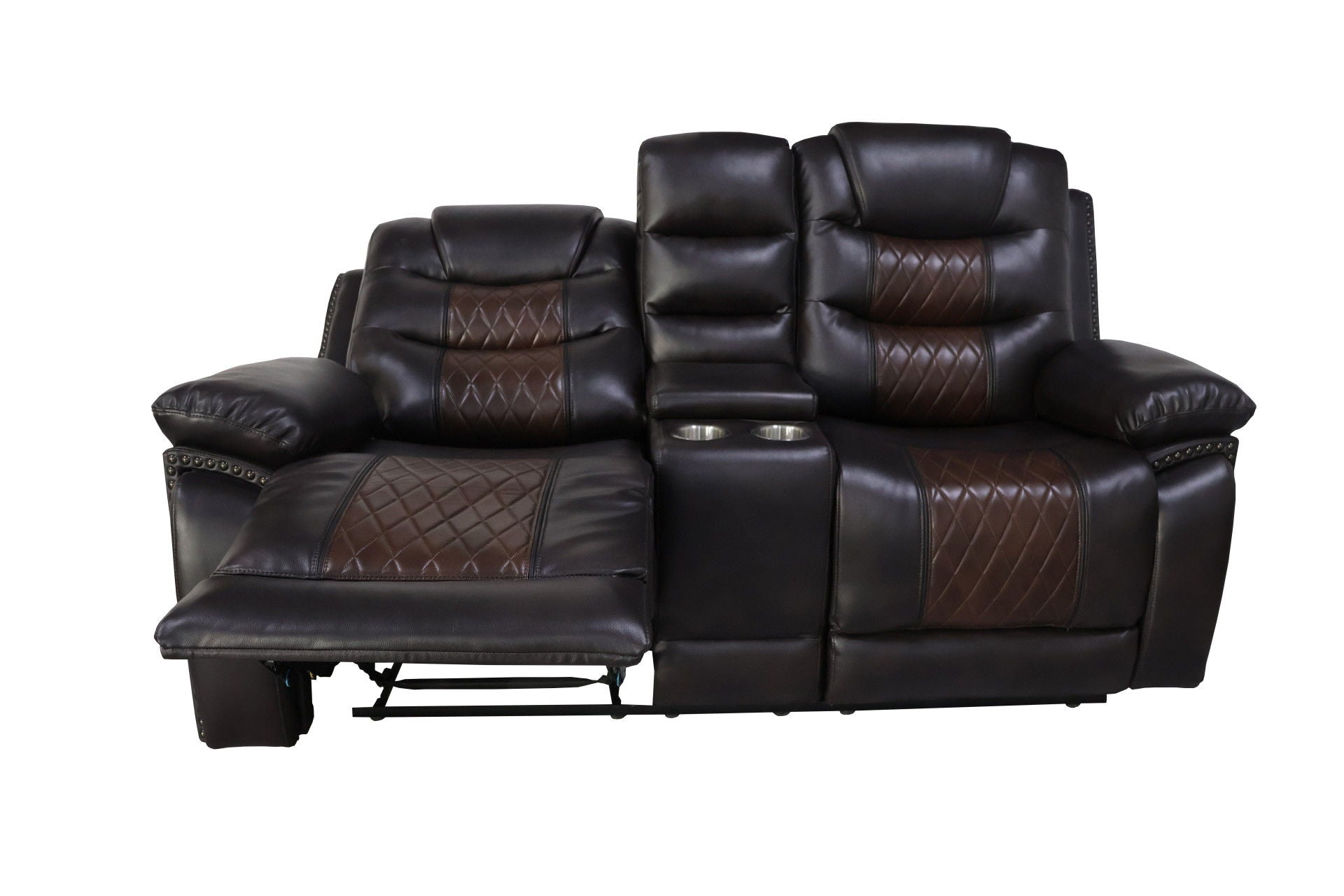 Nikko - Console Loveseat With Dual Recliners - Stylish Home Furniture