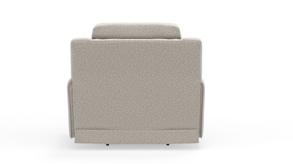 Micah - Power Headrest Power Deep Seat Lay Flat Recliner - Oatmeal - Stylish Home Furniture