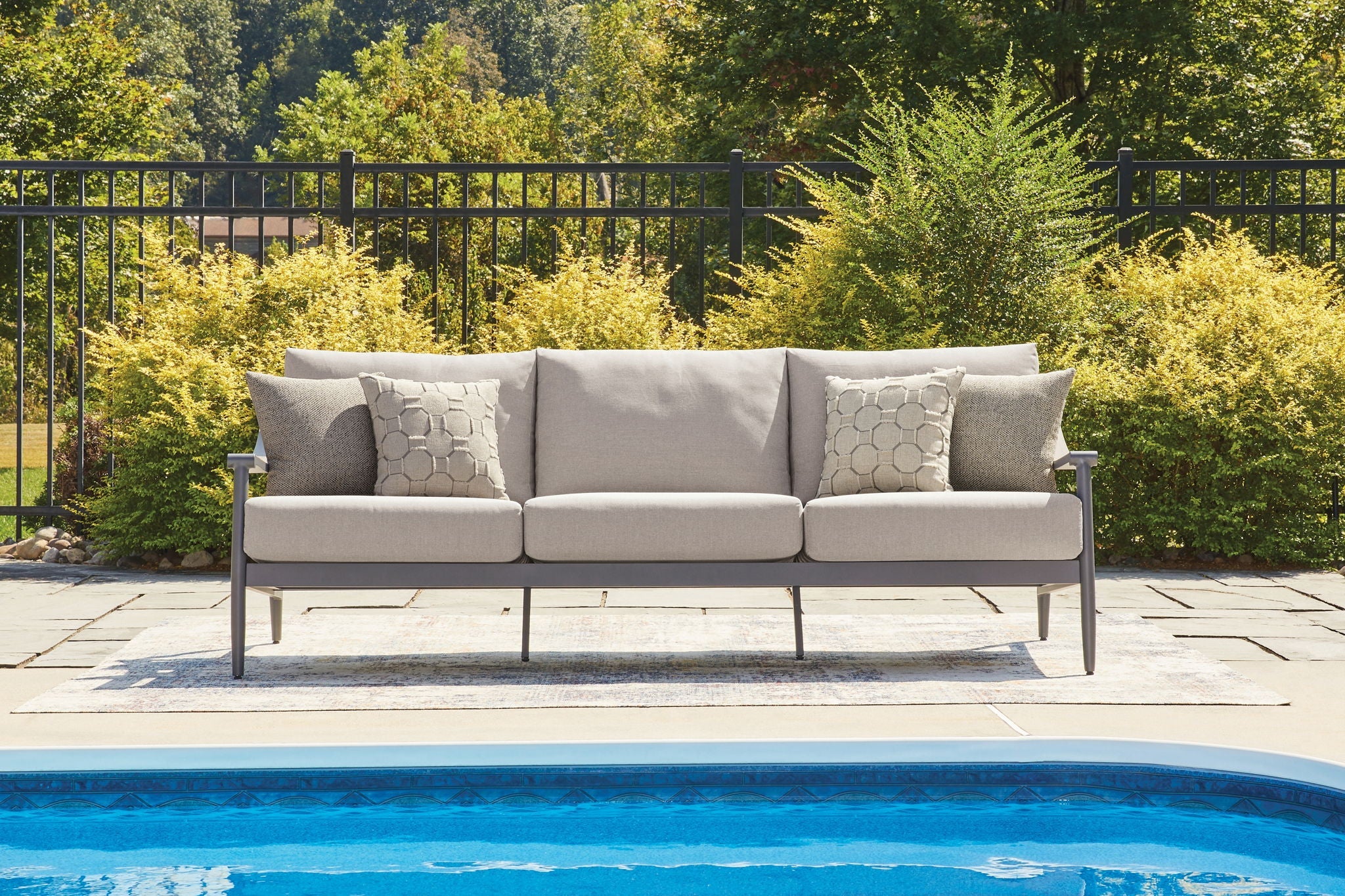 Ocean Beach - Sofa With Cushion - Gray - Stylish Home Furniture