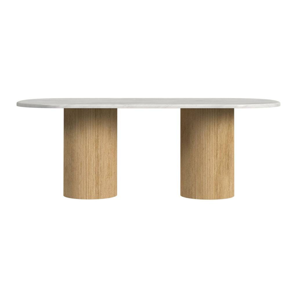 Sylvie - Oval Dining Table With Faux Marble Top - Stylish Home Furniture